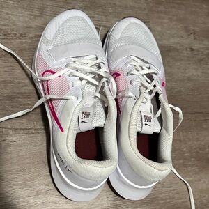 Nike Women's White and Pink Athletic Shoes- size 9